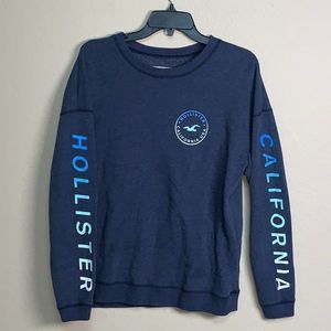 Hollister Crewneck Graphic Sweatshirt S Blue Logo